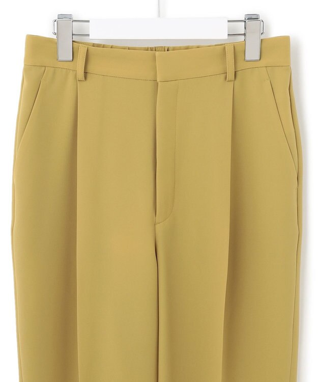 23区 【洗える】ポリエステルストレッチツイル テーパードパンツ イエロー系