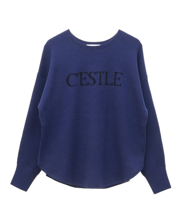 Green Parks もちやわロゴニットプルオーバー Blue