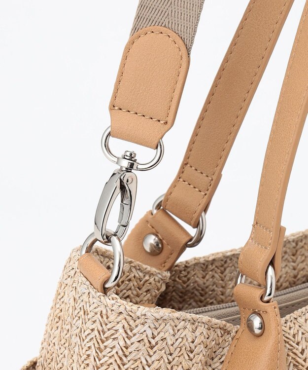 LA BAGAGERIE つまみハンドル　サマー2wayミニトートバッグ ベージュ