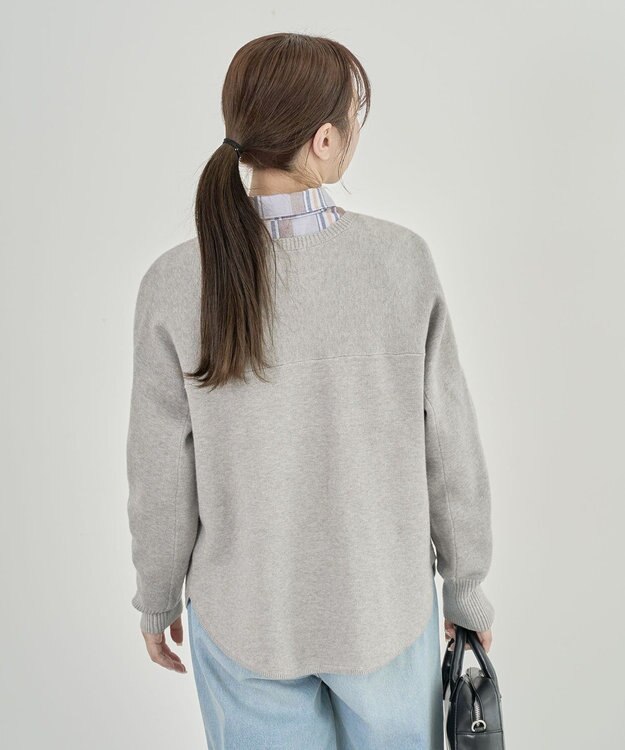 Green Parks もちやわロゴニットプルオーバー Gray Mixture