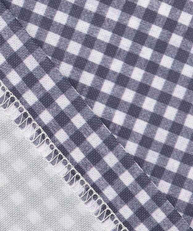 23区GOLF 【WOMEN】【接触冷感・UVケア・吸水速乾】ギンガムチェック柄 ポロシャツ ネイビー系3