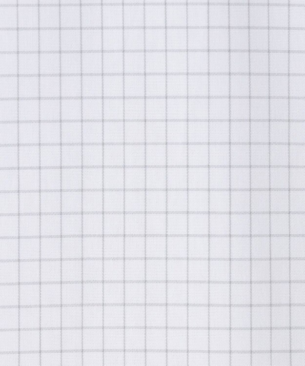 GOTAIRIKU 【形態安定】PREMIUMPLEATS_スモールワイドカラー 通年ドレスシャツ_チェック(25年春夏モデル) ライトグレーチェック