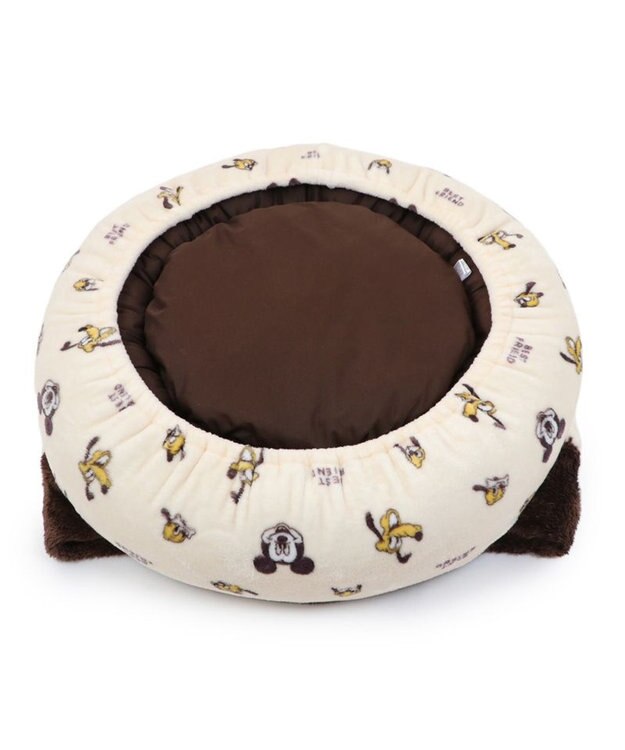 PET PARADISE ディズニー プルート 遠赤外線  寝袋 丸型 M ベージュ