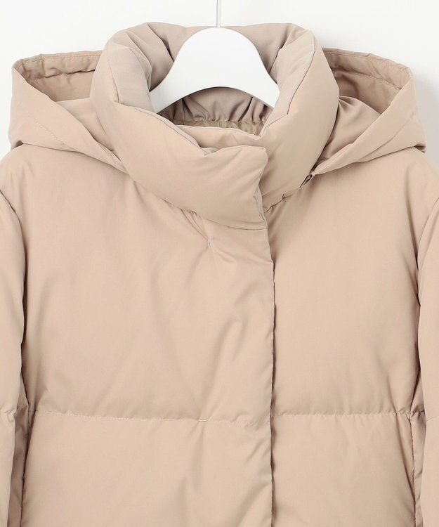 J.PRESS LADIES L 【洗える】ブラッシュドマルチポリ ショート ダウンコート ベージュ系