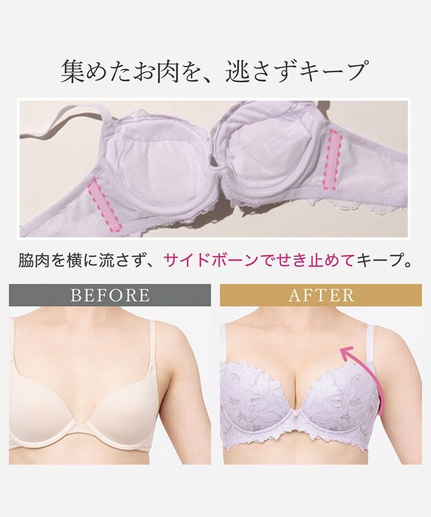 BRADELIS New York 【BRADELIS New York/ 育乳補整ブラ・STEP2 寄せる】ベルステップ2ブラ26S2 ライラック