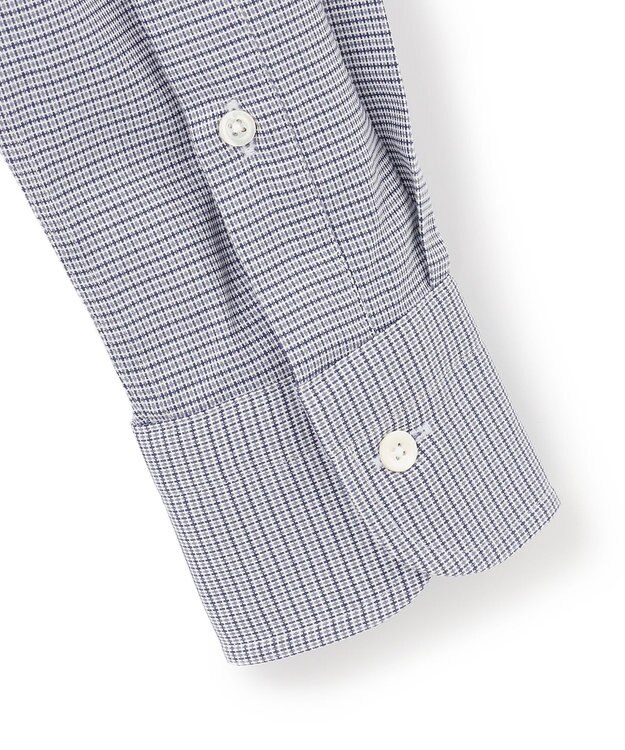 J.PRESS MEN 【PREMIUM PLEATS / 形態安定】PANAMAミニチェックシャツ/ B.D. ライトグレー系3