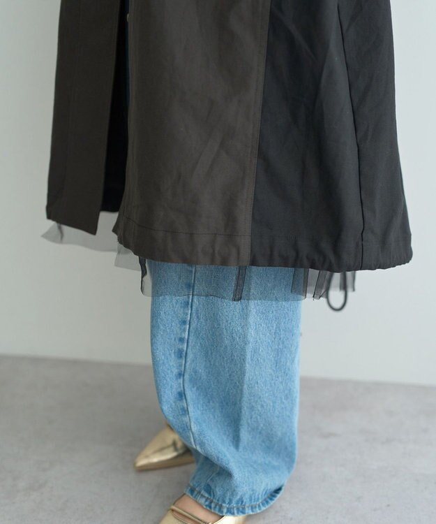 YECCA VECCA 【リバーシブル】2wayミリタリーコート Charcoal Gray