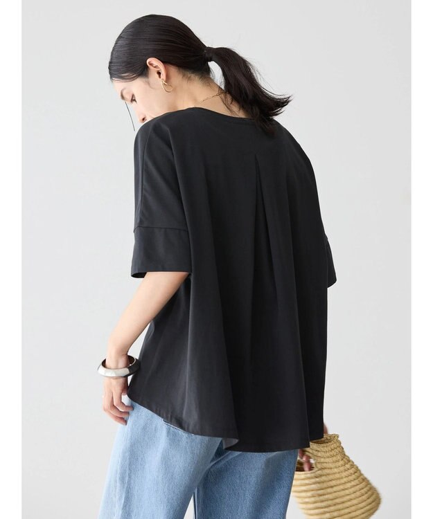 AMERICAN HOLIC 接触冷感バックタックカットプルオーバー Black