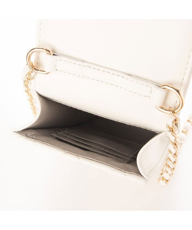 LA BAGAGERIE 【MONICA】キルティングマルチミニショルダー ホワイト