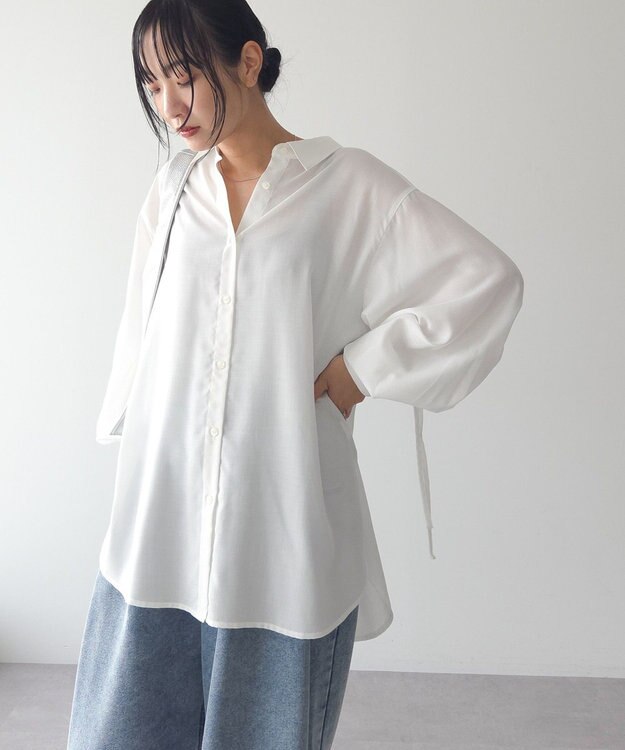 Green Parks 【しゃれシャツ】イージーケアシャーリングシャツ Off White