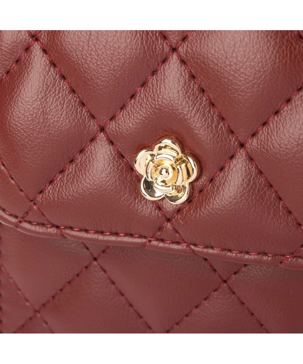 LA BAGAGERIE 【MONICA】キルティングマルチミニショルダー ワイン