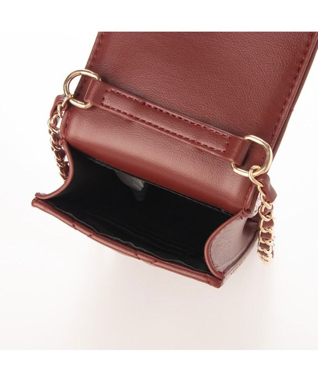 LA BAGAGERIE 【MONICA】キルティングマルチミニショルダー ワイン