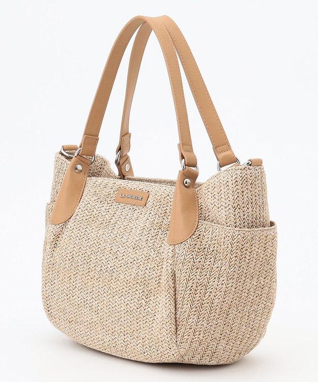 LA BAGAGERIE つまみハンドル　サマー2wayミニトートバッグ ベージュ