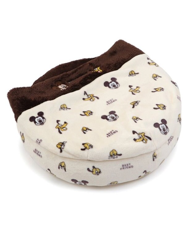 PET PARADISE ディズニー プルート 遠赤外線  寝袋 丸型 M ベージュ