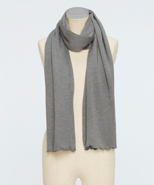 TOQUE 〈大草直子さんアドバイザー〉ロイヤルベビーアルパカ 針抜きスムス ストール グレー