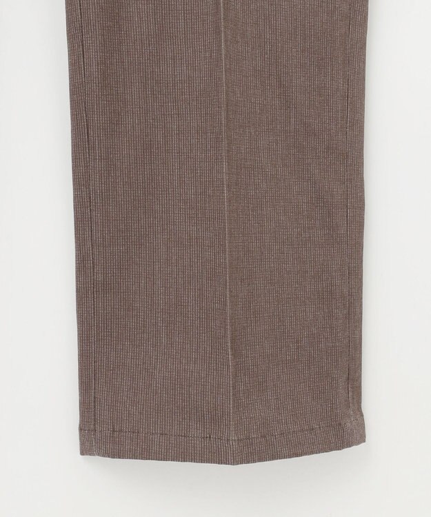JOSEPH ABBOUD 【ウエストも伸びる！】コードストライプムーブ パンツ ダークブラウン系