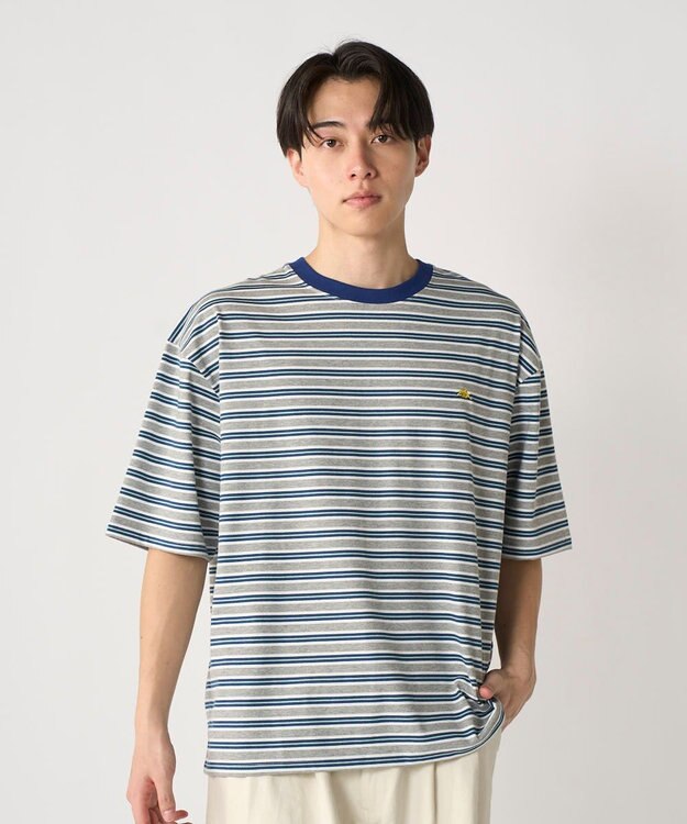 OP／FILA 【Kappa】ウェルネスクラブボーダーTシャツ ブルー