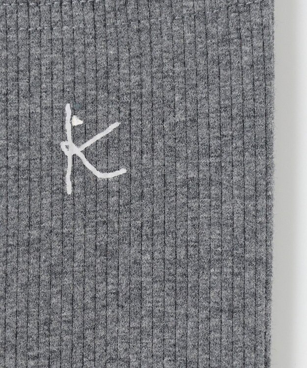 組曲 KIDS 【90-160㎝】【10分丈】テレコフリル レギンス グレー系