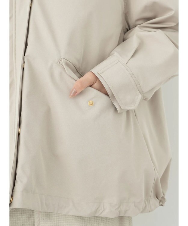 earth music&ecology マルチウェイマウンテンパーカー（ファー） Beige