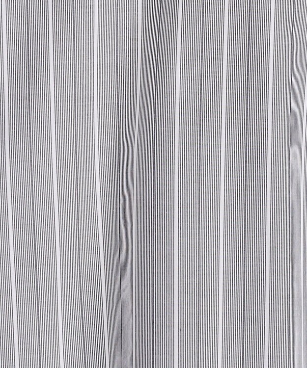 ANY L 【UVカット/抗菌防臭/吸水速乾】エニィファンクション袖タックブラウス ネイビー変形ストライプ