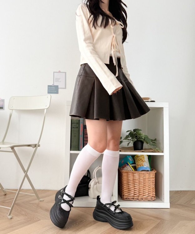 WEGO 2way厚底ストラップシューズ ブラック