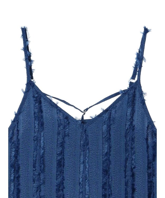 Green Parks フェザージャガードキャミワンピース Blue