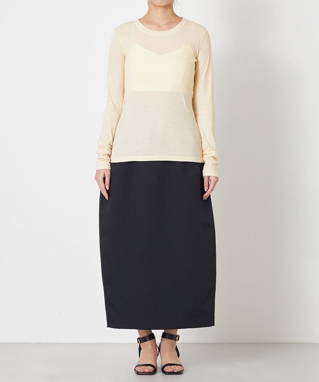 NAVE 【Nave・洗える】ガーゼフライス ロングスリーブ アイボリー系