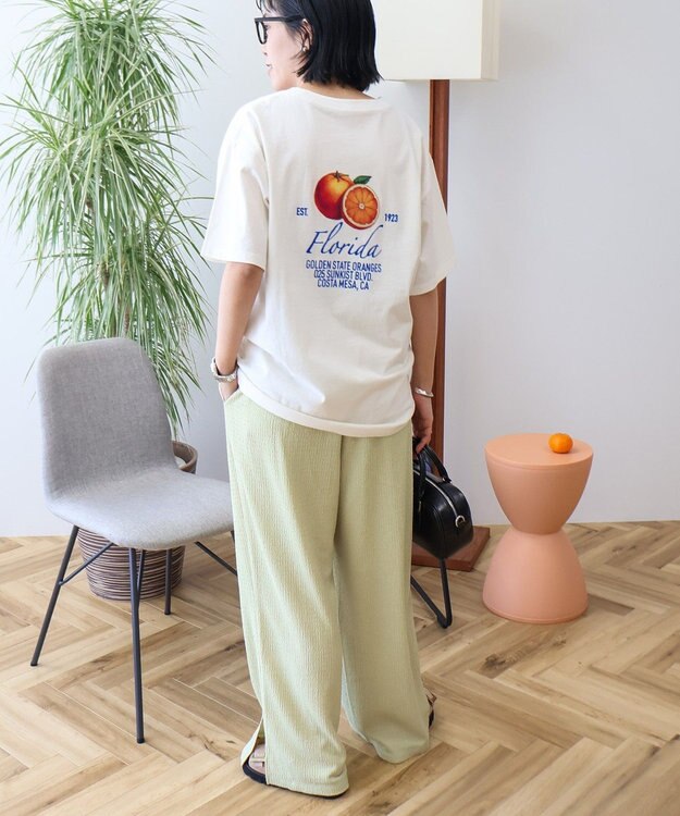 AMERICAN HOLIC 【WEB限定】フロッキーアソートTシャツ Ecru