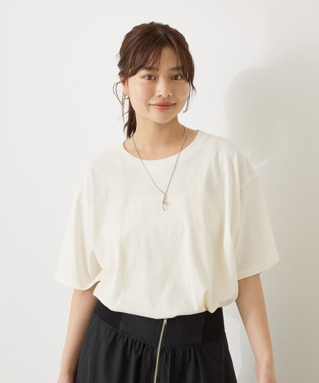 AMERICAN HOLIC 【WEB限定】フロッキーアソートTシャツ Ecru