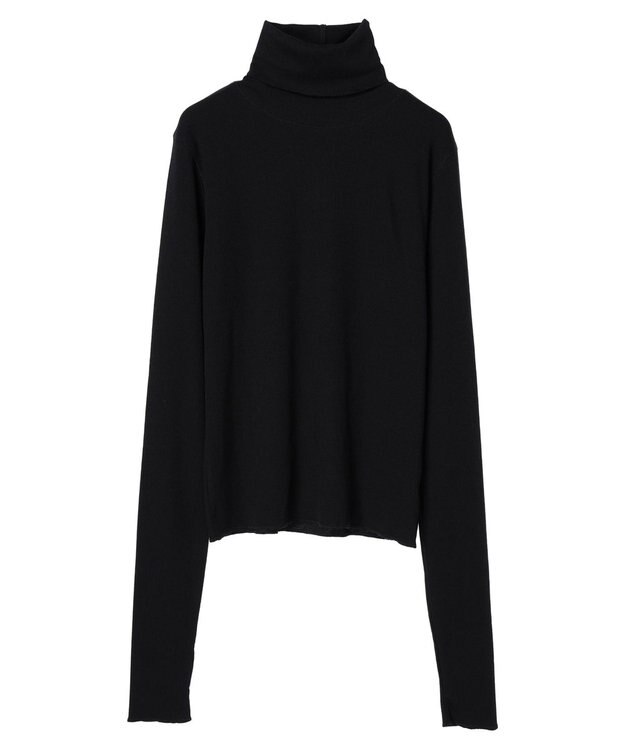 earth music&ecology ＴＲウールブレンドタートルネックプルオーバー Black