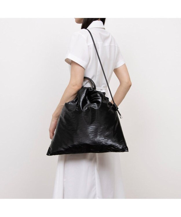 UNBILLION カシュカシュ cachecache / コンビ金手ハンドル2wayトート ブラック