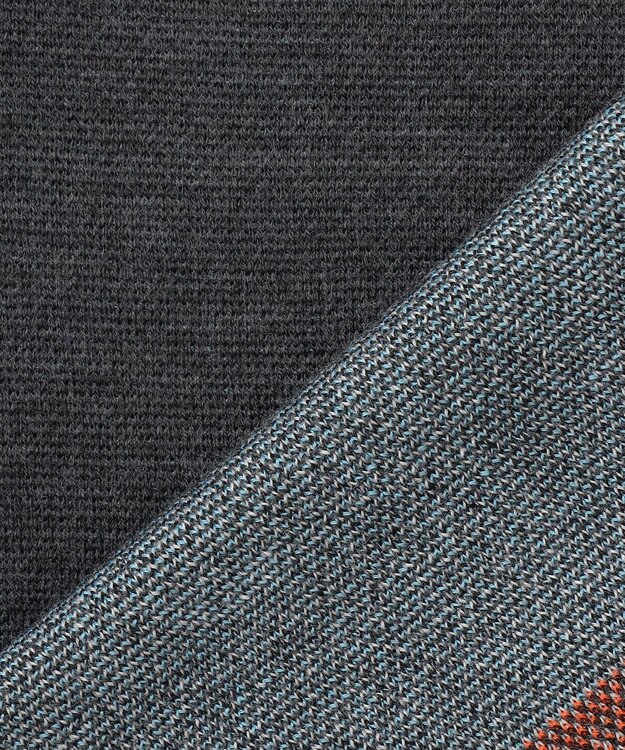 23区GOLF 【WOMEN】ロゴチェックジャガード　クルーネック ニット グレー系