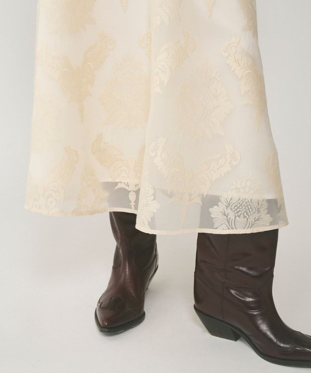 GRACE CONTINENTAL オーナメントロングスカート キナリ