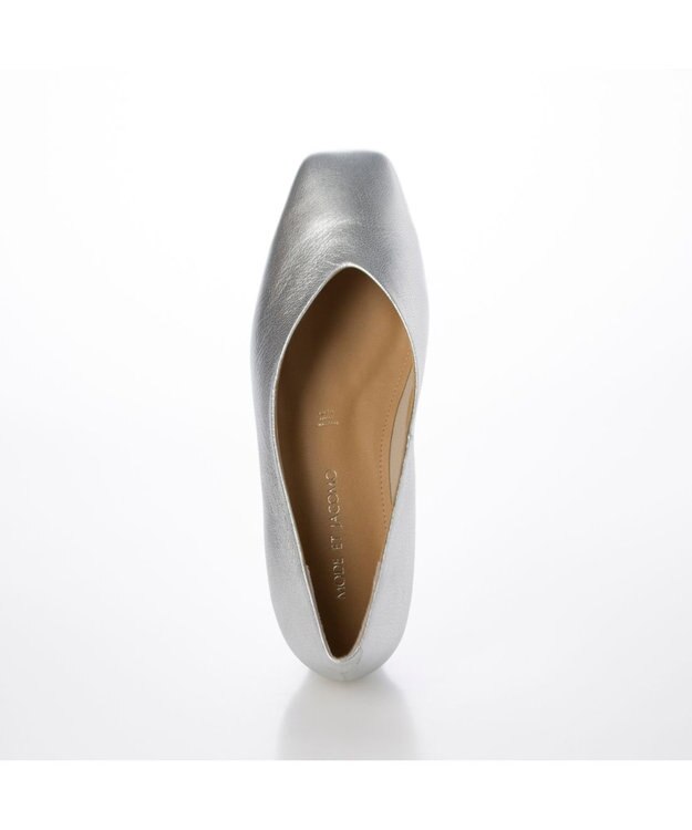 MODE ET JACOMO <MODE ET JACOMO>スクエアトゥフラットパンプス シルバー