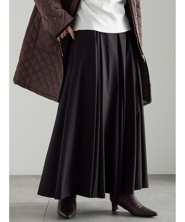 Te chichi ボックスタックフレアスカート ブラック