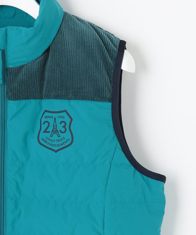 23区GOLF 軽くて暖か！【WOMEN】【ストレッチ・撥水】ダウンベスト ピーコックグリーン系