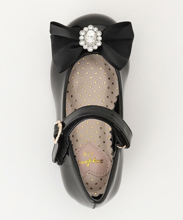 ANY KIDS エナメルヒールパンプス ブラック