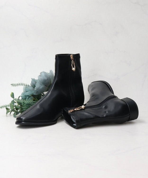 Bridget Birkin 【Bridget Birkin】パールチャームショートブーツ ブラック