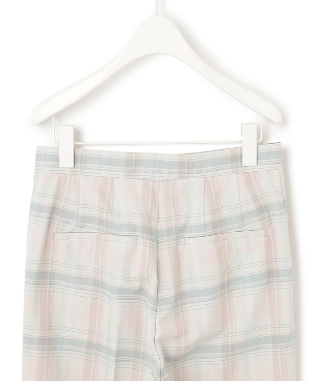 ICB 【洗える】TRドビーチェック ストレートパンツ トープ系