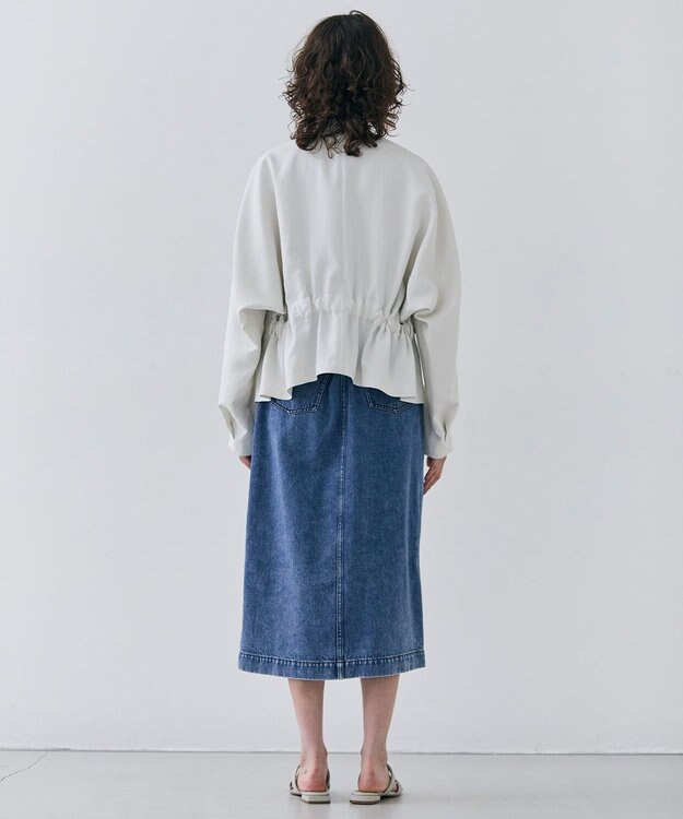 BEIGE， 【洗える・VERY 6月号掲載】FICUS / デニムラップスカート Light Indigo