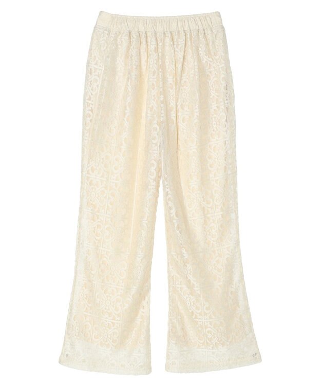 Green Parks 格子柄レースパンツ Light Beige