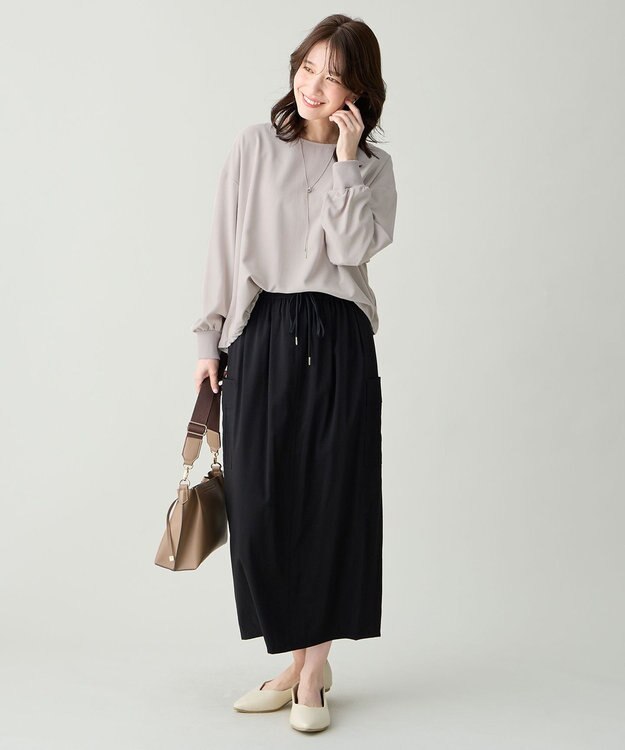 ANY L 7daysデイリーリラックススカート ブラック