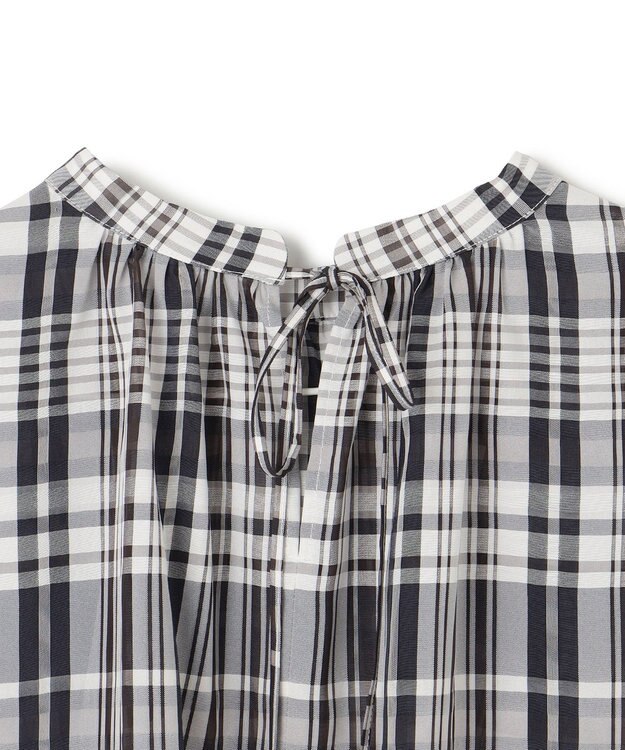 UNFILO シアー2WAYブラウス マドラスチェック