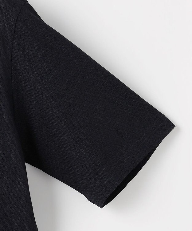 JOSEPH ABBOUD 【オリジナルジャージ生地/サラリ清涼/上質感】コンパクトブロックリンクス ドレス Ｔシャツ ネイビー系
