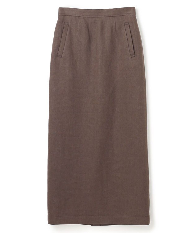 BEIGE， 【Oggi 5月号掲載】CRINUM / Iラインリネンマキシスカート Dark Brown