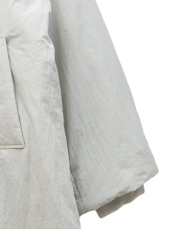 Green Parks シームレス中綿ドロストコート Off White