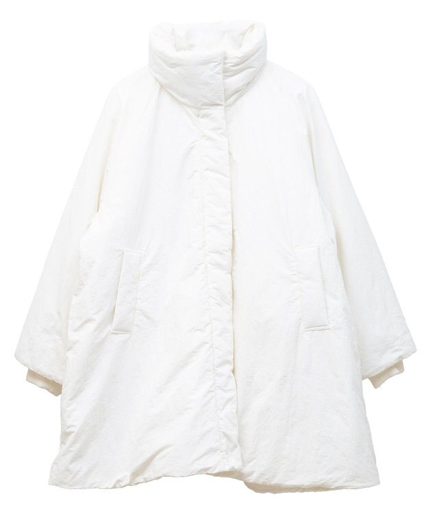 Green Parks シームレス中綿ドロストコート Off White