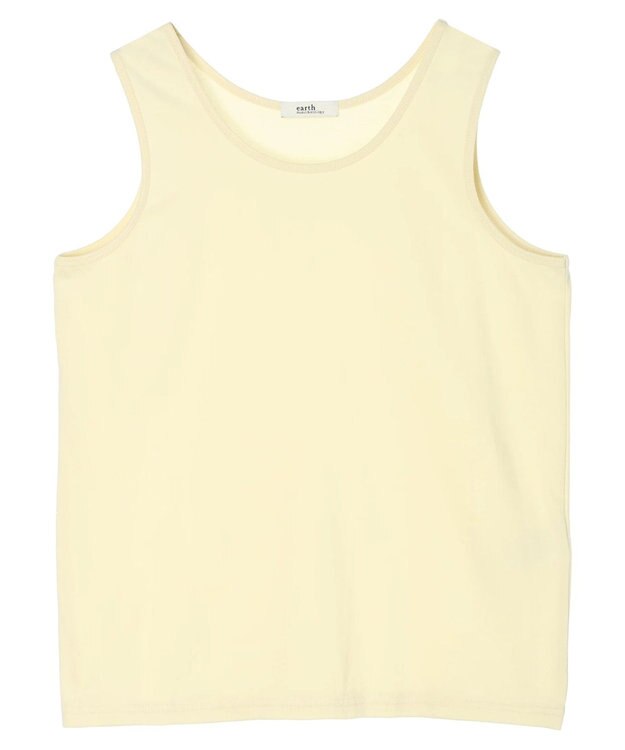 earth music&ecology ＳＥＴ２点クレープリボンブラウス＋インナー Yellow