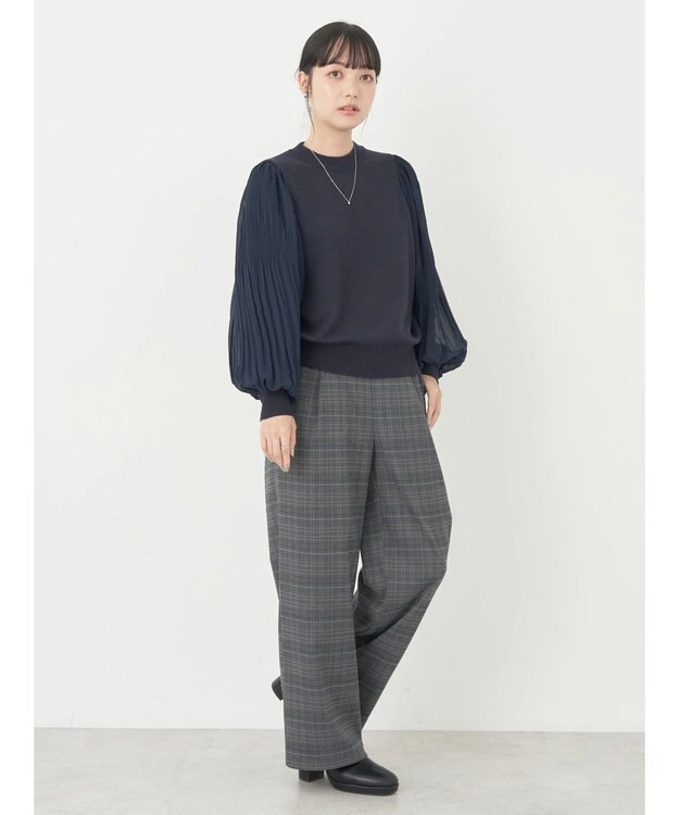 earth music&ecology マジョリカニットプルオーバー Navy