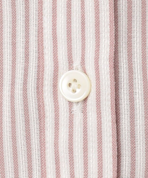 J.PRESS LADIES L 【洗える】ドビー強撚ストライプ コクーンシルエット ブラウス ピンク系1